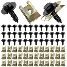 72x U Nut Hex Screw For BMW Speed Fastener Undertray Sheet Metal Clip Fixing