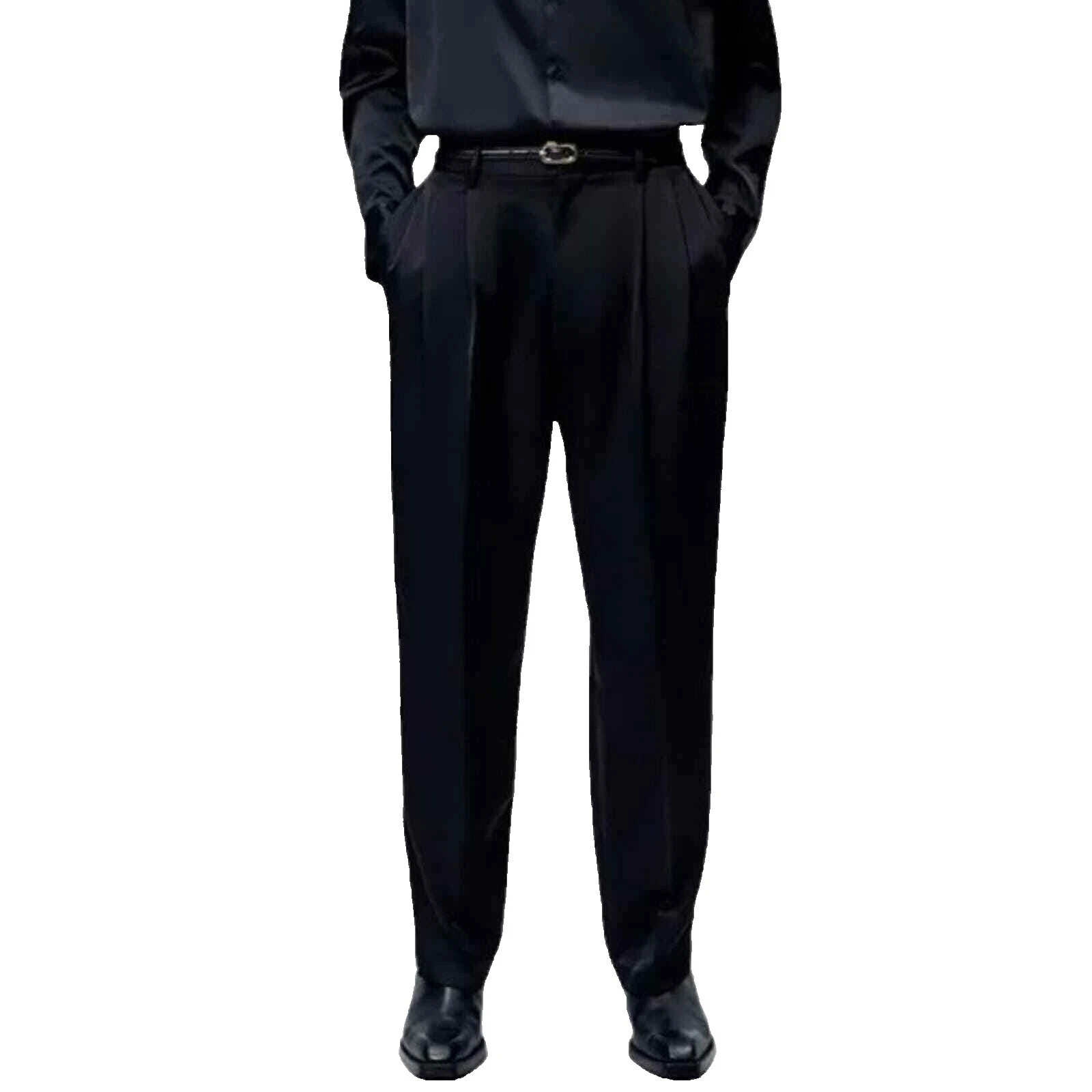 Polyester Black Size XL Pants for Men