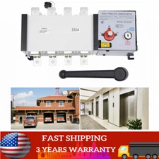 Automatic Transfer Switch 250A 4-Poles AC 110V  Grid to Generator Industrial