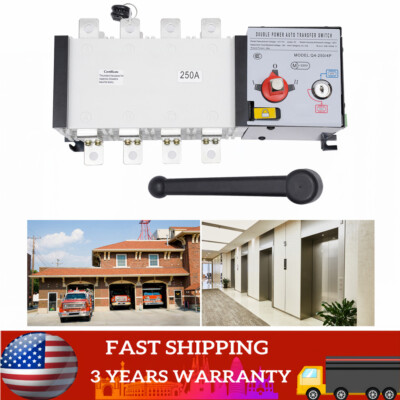 Automatic Transfer Switch 250A 4-Poles AC 110V  Grid to Generator Industrial