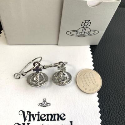 ★Vivienne Westwood★ ORB Logo 6201032Y 02P102 SM Earring Ea Vivienne Westwood Earrings Pierce Orb Gunmetal 1.7cm w