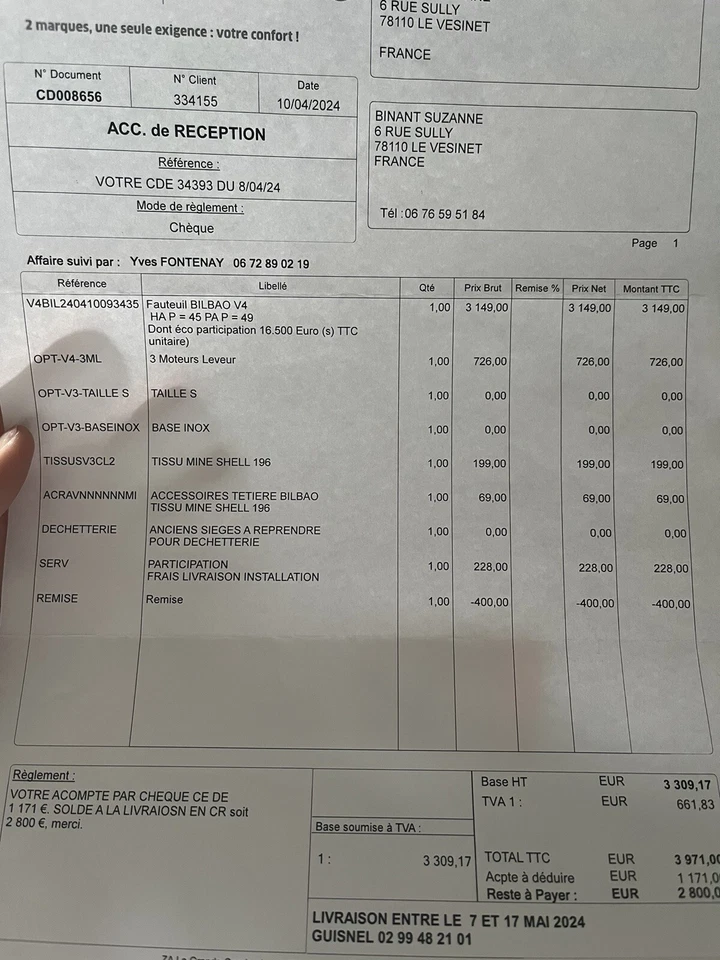 fauteuil Everstyl releveur électrique - Photo 3/4