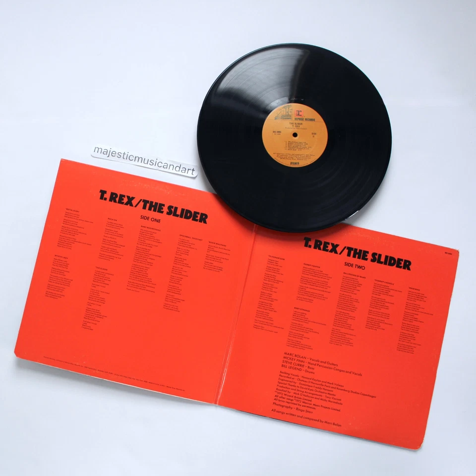 ORIGINAL 1972 T REX THE SLIDER VINYL LP EX T.REX - Image 3 of 3