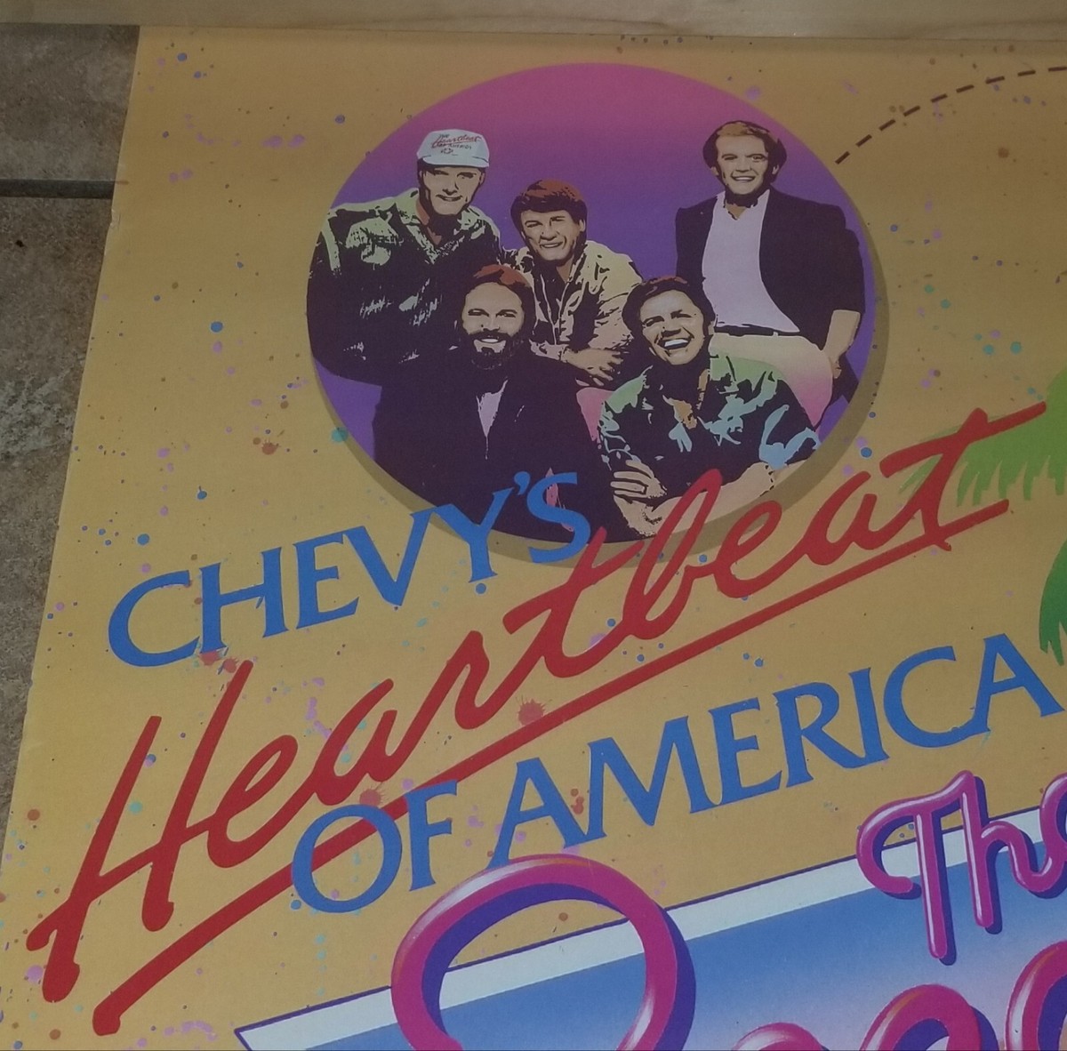 BEACH BOYS BRIAN WILSON VTG ORIGINAL CONCERT TOUR SHOW POSTER