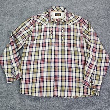 ORVIS Trout Bum Vented Fishing Shirt Country Plaid Long Sleeve Mens Large