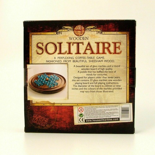 House of Marbles Wooden Solitaire Quality Board Game Genuine Traditional Classic - Picture 3 of 3