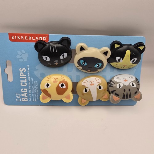 Kikkerland Cat Bag Clips (Set of 6) - Picture 2 of 3