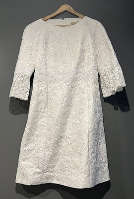 Elegant White Brocade Dress | eBay Elegant White Brocade Dress | eBay