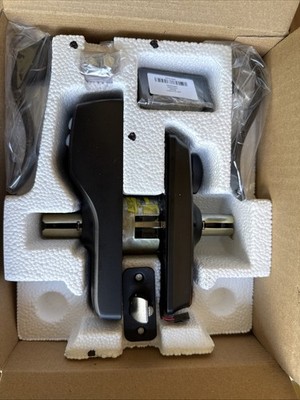 Schlage Keypad Lock with Lever Handle, Electronic Keyless Door Entry,