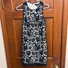 Banana Republic Dress Lace Sheath Women's 6 Black White