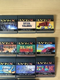 Lot Of 29 Atari Lynx Games Shadow Of The Beast Chips Challenge Scrapyard Zarlor