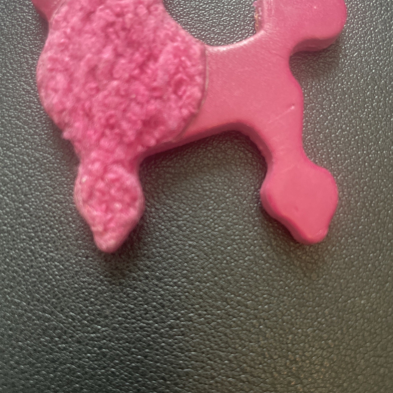 COACH Pink French Poodle Dog Leather Fluffy Keyring K… - Gem