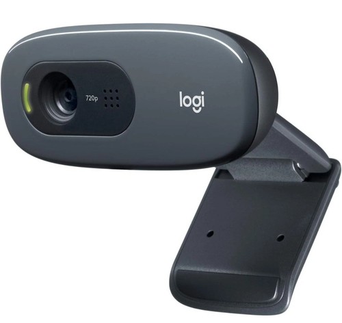 Logitech C270 HD Webcam, 720p/30fps, USB Widescreen Black/Grey - New & Sealed