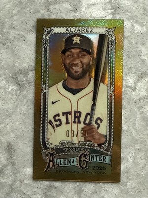 2025 Topps Allen & Ginter Yordan Alvarez Mini Chrome Gold /50 #32 Astros