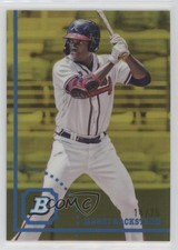 2022 Bowman Heritage Yellow Refractor 14/75 Mahki Backstrom #BHPC-15 0q1p