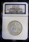 1858-O 50C Seated Liberty Half Dollar SS Republic Shipwreck NGC Shipwreck Effect