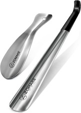 ZOMAKE Shoe Horn Long Handle for Seniors Men Women,Metal 2-Silber