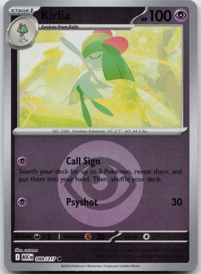 Kirlia (Energy Symbol Pattern) 088/217 Reverse Holo Common ME: Ascended Heroes N