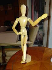 13  Wooden Artist Mannequin Figure. Poseable Jointed Drawing Model.