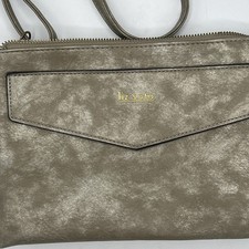 Borsa a mano Liz Soto DONNA grigio militare/marrone - tasca/zip/snap tracolla/polso.