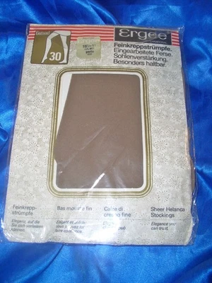 RAR Vintage Ergee Gstaad Krepp Nylons Straps Strümpfe Gr. 10,5-11 perle Bas OVP - Bild 1 von 2