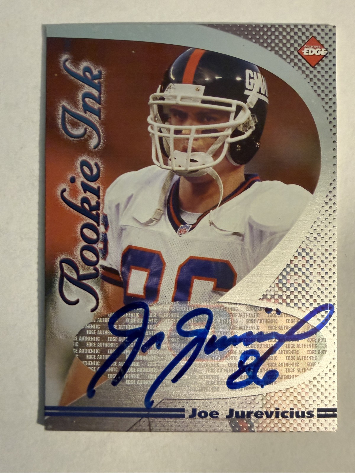Joe Jurevicius Collector's Edge 1st Place Rookie Ink # Base