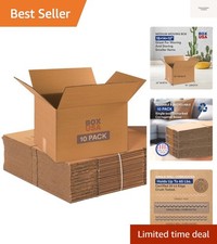 Moving Boxes Medium 18"L x 14"W x 12"H 10-Pack  Corrugated Cardboard Box for...