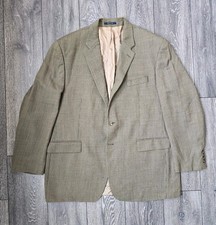 Chaps Ralph Lauren Vintage Houndtooth Lambswool Blazer Jacket - 48L