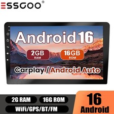 10.1" Double 2 DIN Android 16 Car Stereo Radio Wireless CarPlay GPS Navi SWC BT