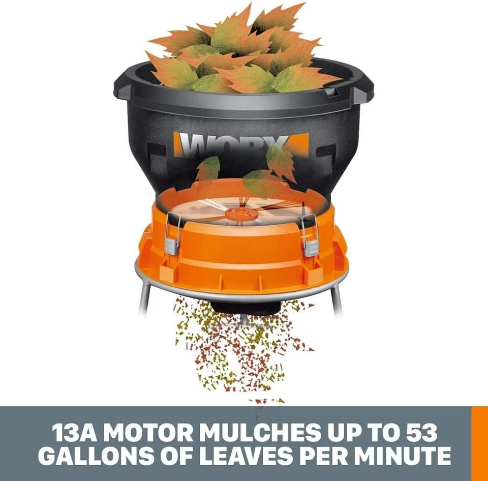 New Worx WG430 13 Amp Electric Leaf Mulcher - Image 2 of 4