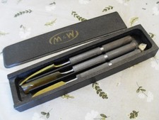 vintage moore and wright bearing scraper set of 3 scrapers unused in wooden box