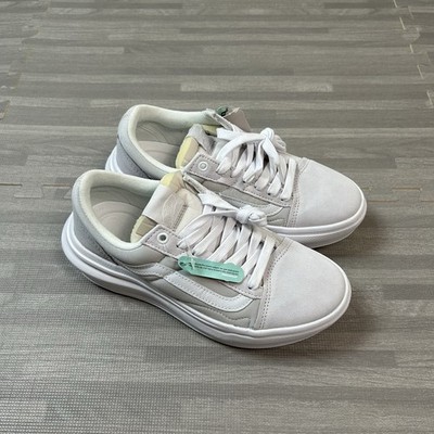 Vans Old Skool Overt CC Platform White Suede Shoes Canvas Mens 7 / Womens 8.5