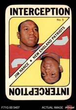 1971 Topps Game #5 Jim Nance Patriots 7 - NM