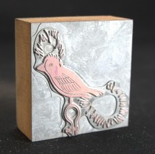 Antique Metal Print Block Bird American Type Founders Co. (PB117)