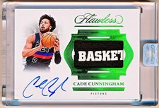 2024-25 Flawless Cade Cunningham Horizontal Emerald Patch Auto #HPA-CCP (5/5)