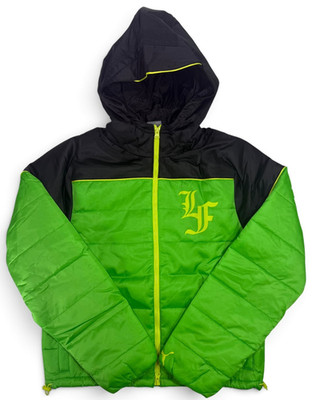 PUMA x LAFRANCÉ Hooded Puffer Jacket LaFrance 630378 01 Green Coat Men's LARGE L