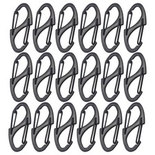 1.56 Inch Small S Carabiner Clip Double Snap Hooks Paracord Clasps Keychain Acce