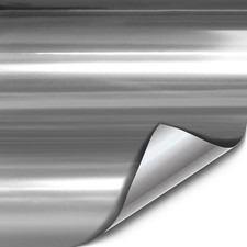 VViViD Silver Mirror Chrome Cast Vinyl Wrap Self-Adhesive 1ft x 5ft, silver