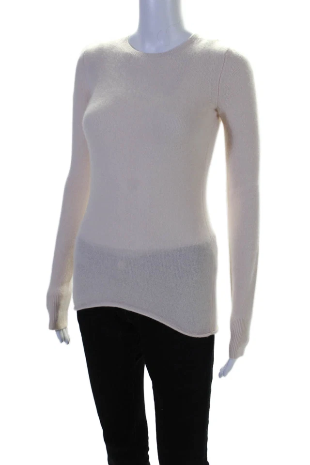 Cárdigan suéter rosa con botones cuello alto mezcla cachemir Inhabit para mujer talla P Foto 2 de 4