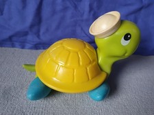 Fisher Price Nachzieh-Schildkröte Turtle blaue Füße 1977 Vintage 70er Jahre
