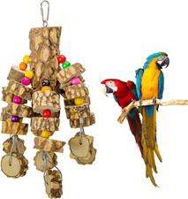 Parrot Toys for Medium Birds, Parrot Chewing Toy Cardboard Bird Toys Natural Wo