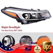 For 2017 2018 Kia Forte Halogen Chrome Headlight Front Passenger Right Side
