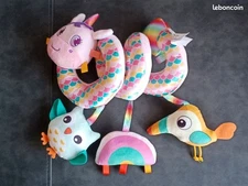 🦄 Spiral Plush Car Seat Stroller Activity Mobile Comfort Toy for Baby