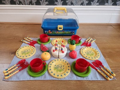 Vintage 1980er Disney Store Winnie Puuh Teddybären Picknick Set von Battat