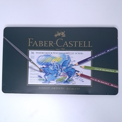 Faber Castell Albrecht Durer 36 Watercolour Pencils Metal Tin Case