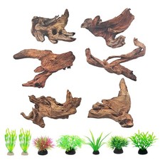 FUNOJOY Natural Driftwood Decor for Aquarium Decorations Reptile Tank Accesso...