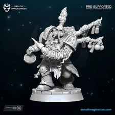 Chaos Plague Alchemist | Grimdark 32mm Resin Miniature | Unpainted Model