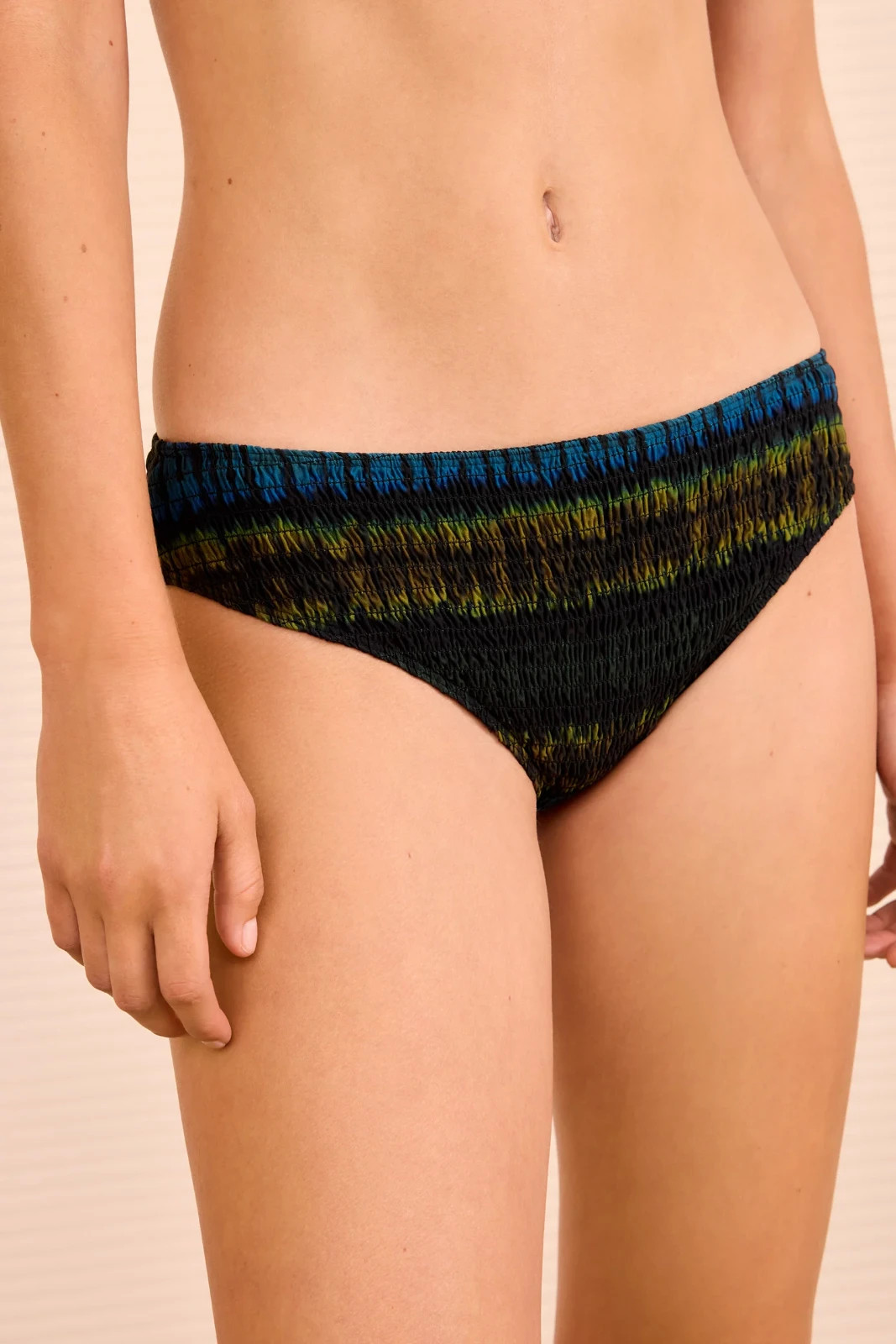 NWOT Ulla Johnson Marseille Tie Dye Smocked Bikini Set Lagoon Women’s Sz S $499 image 4
