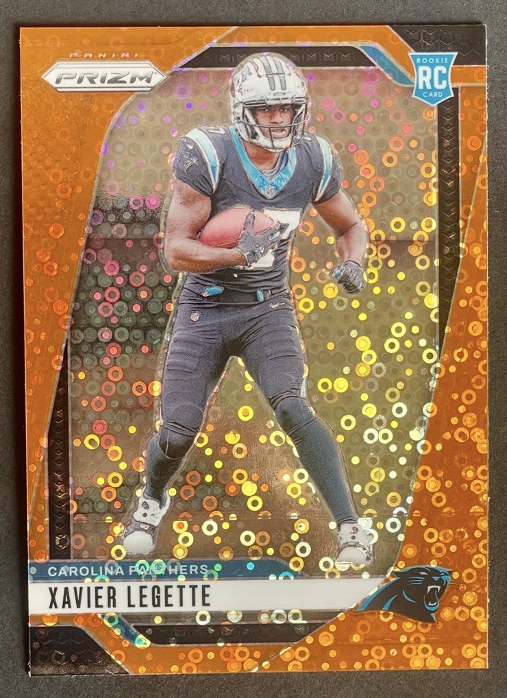 2024 Panini Prizm Xavier Legette Rookie Orange Disco Prizm RC #398 Panthers