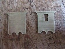 VICTORIAN WRITING SLOPE BRASS CARTOUCHE & ESCUTCHEON